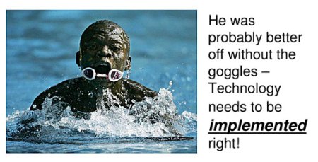 He was probably better of without the goggles - Technology needs to be implemented right!
