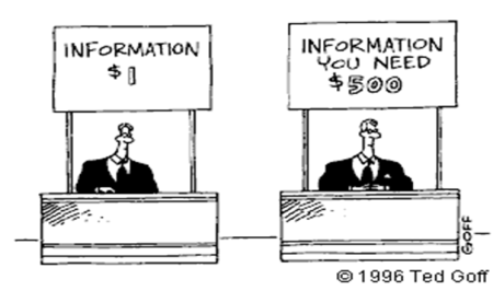 Information vs Information You Need